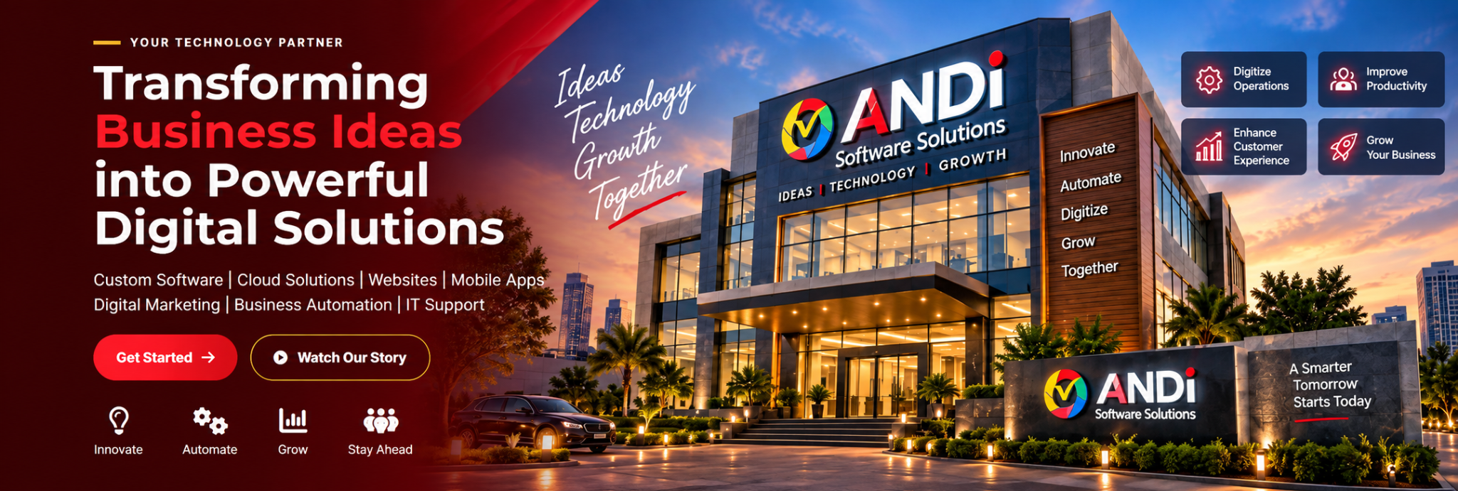 ANDi Software Solutions building - Transforming Business Ideas into Powerful Digital Solutions
